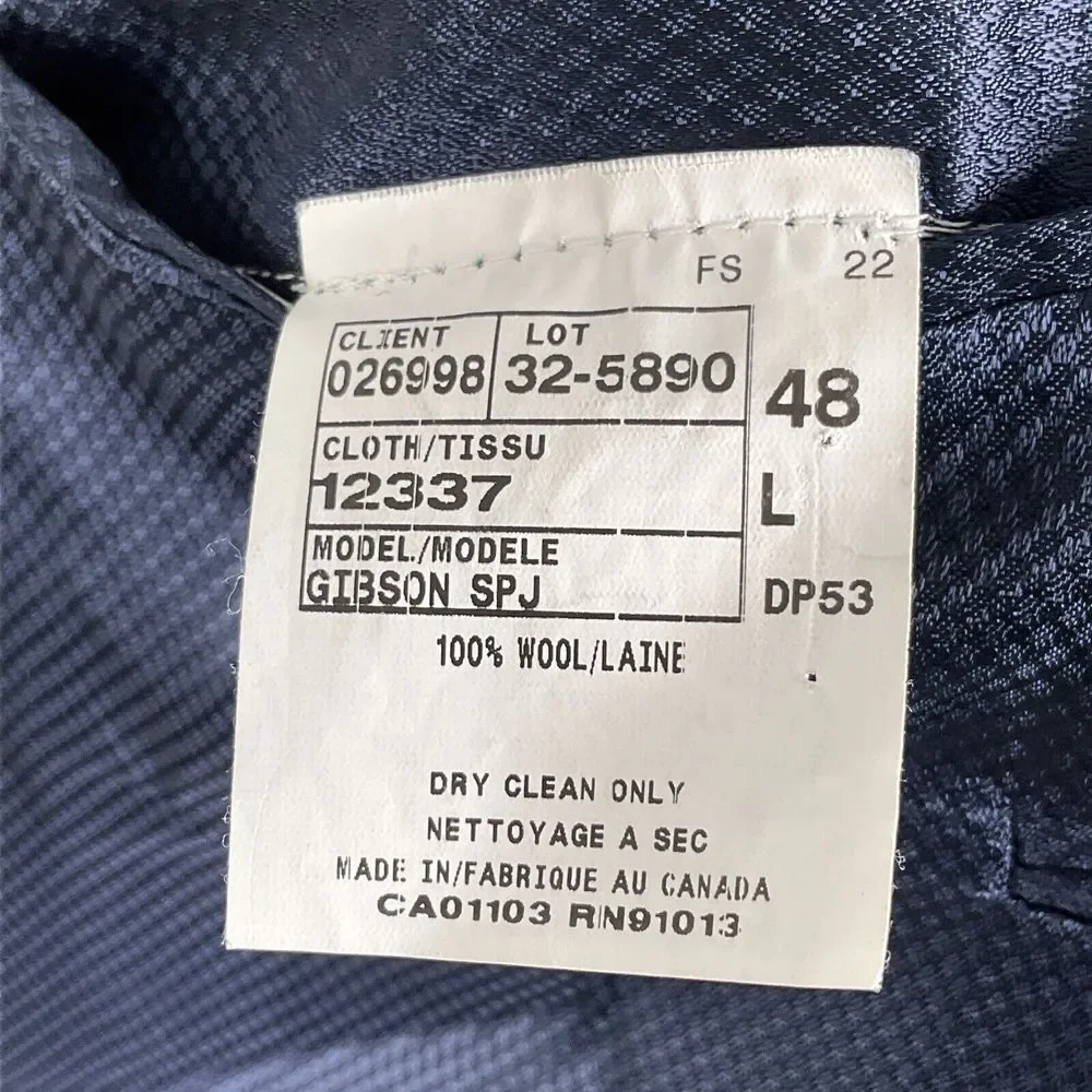 Jack Victor Blazer Men 48L Blue Gibson Super 110s Wool Clasisc Career‎ Canada